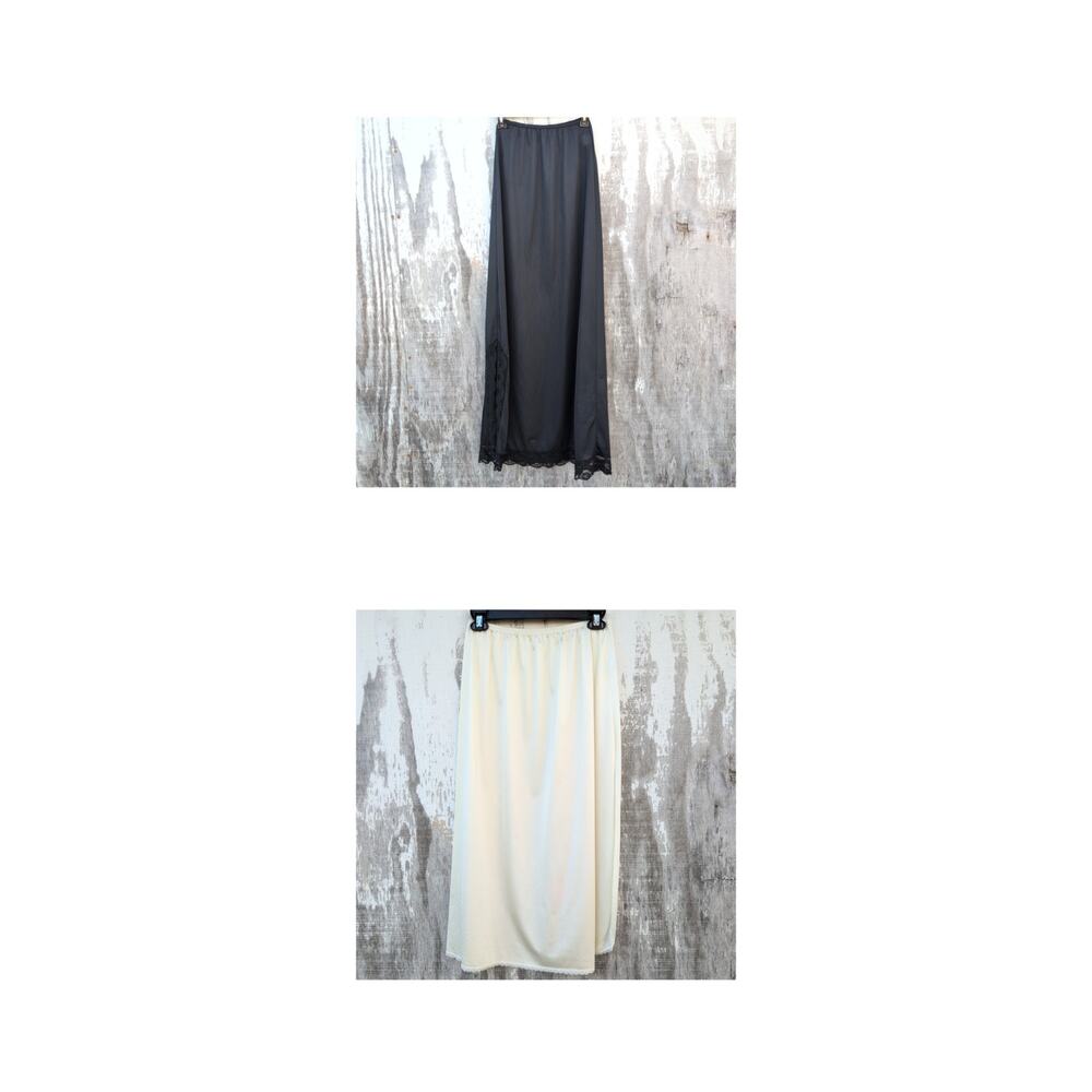 Vintage Midi/Maxi Lace Trim Skirt Slips VanityFair Snowden Union Made Women's M